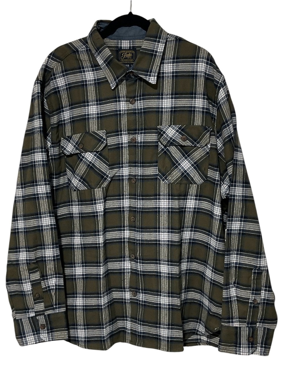 NWOT - Jachs Olive Green Plaid Casual Button-Down Shirt In Men’s Size XXL